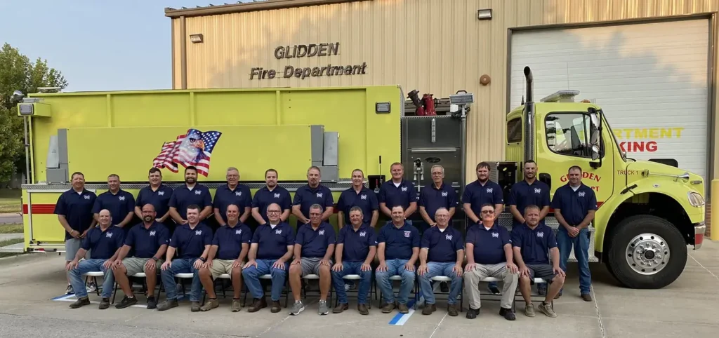 Golden Fire Department: A group of firefighters in uniform posing together for a photo.