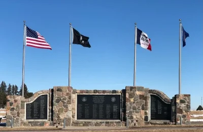 Memorial honoring US military service members.